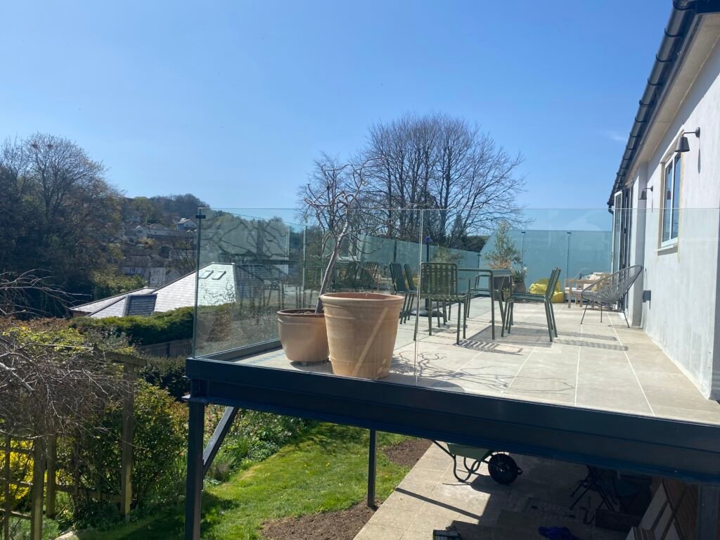 House extension with outdoor terrace built by Rawlins Renovations in Lyme Regis