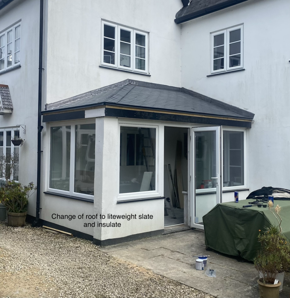 Lyme Regis Conservatory Roof Replacement & Insulation