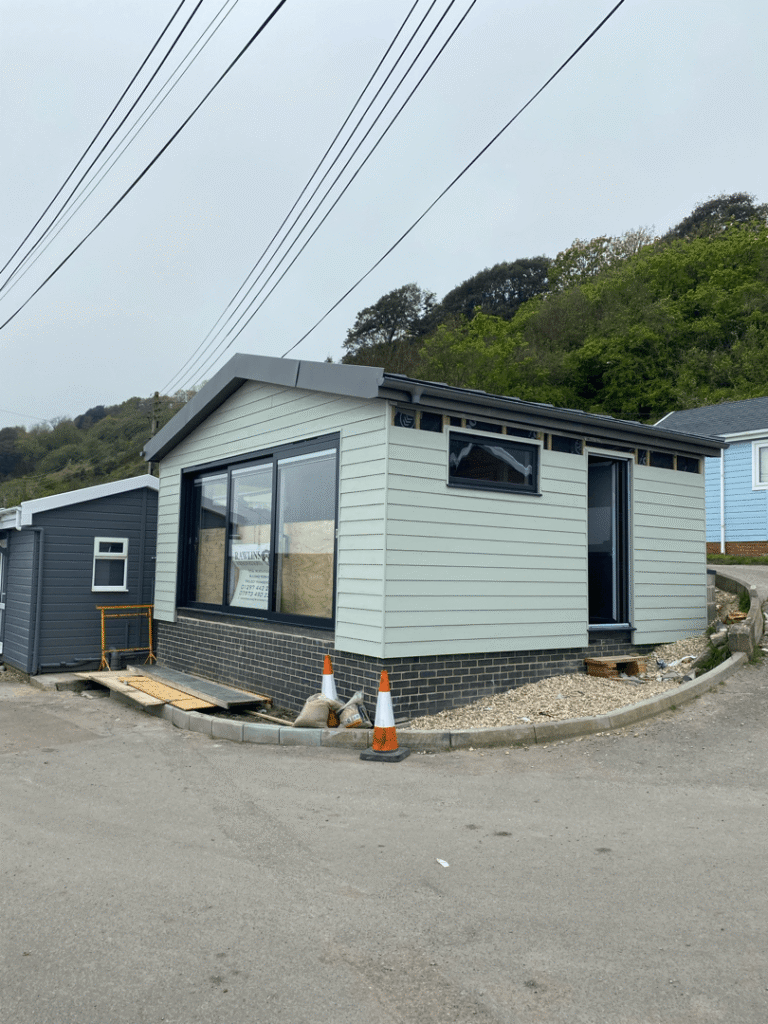 New holiday chalet construction Lyme Regis