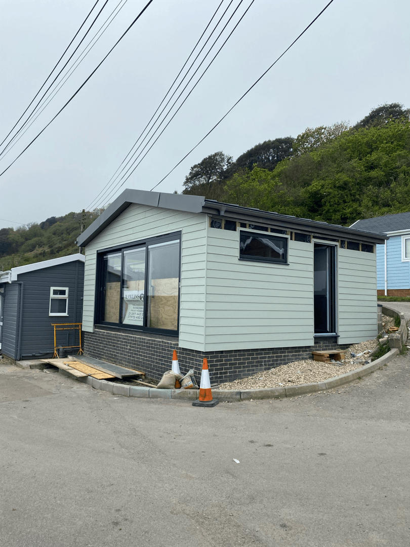 New holiday chalet construction Lyme Regis
